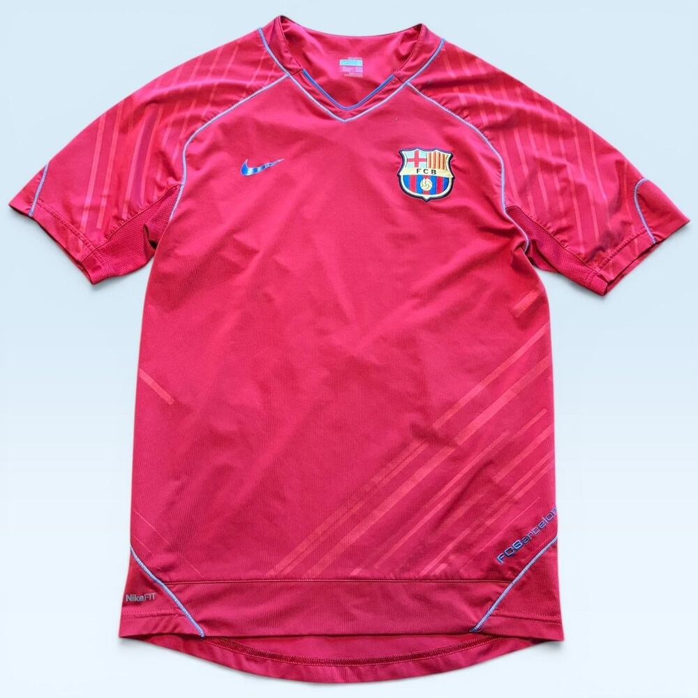 FC Barcelona Shirt Mens Small Red La Liga Soccer NikeFIT DRY Training Top